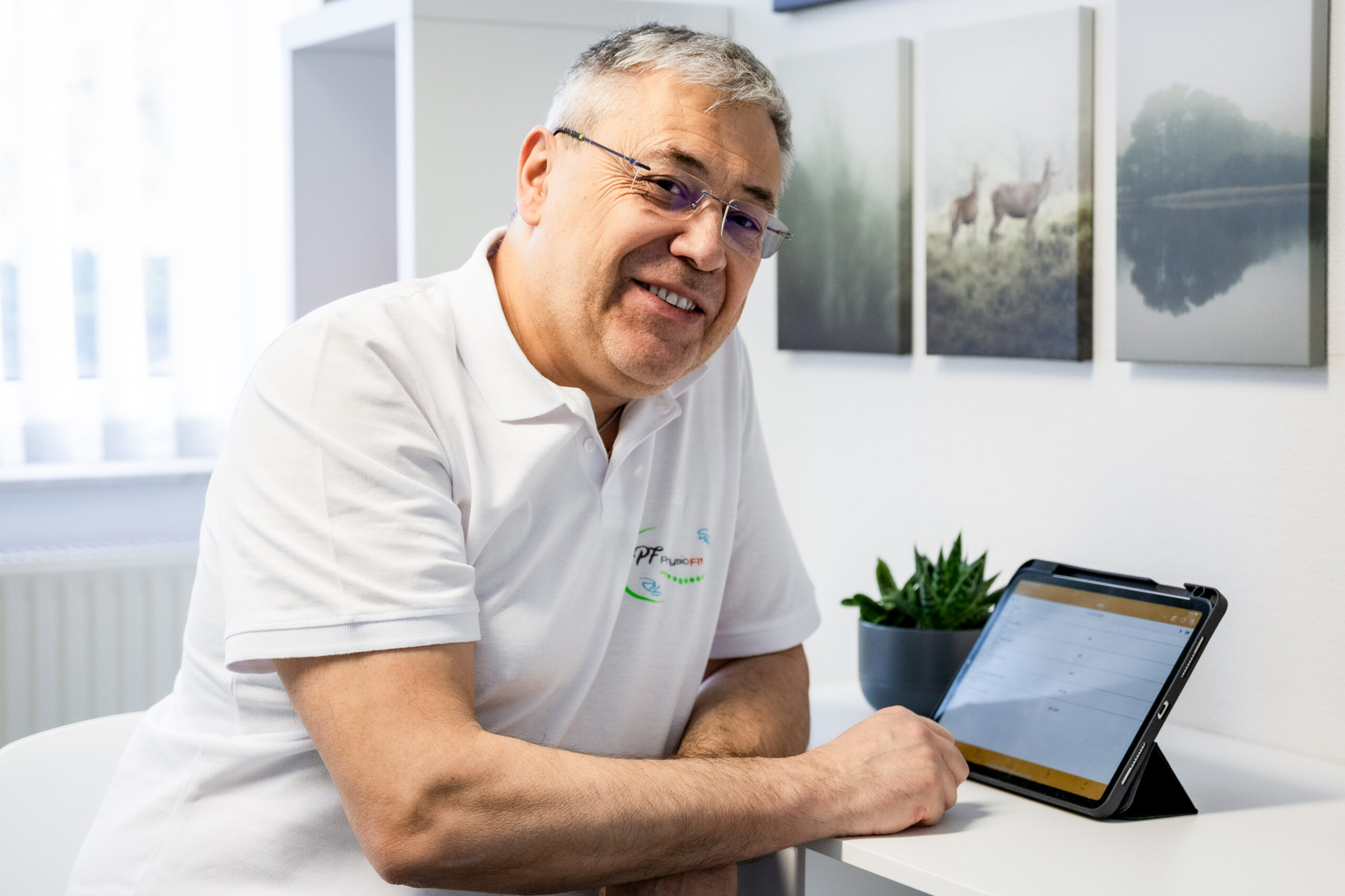 Therapeut am Arbeitsplatz